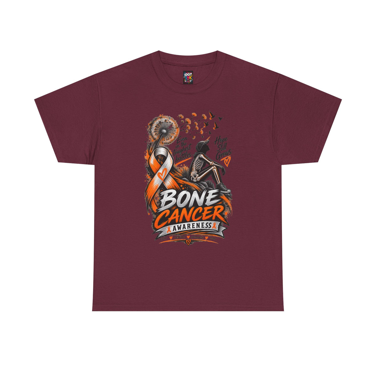Bone Cancer Awareness Ribbon T-Shirt — Support Survivors & Hope
