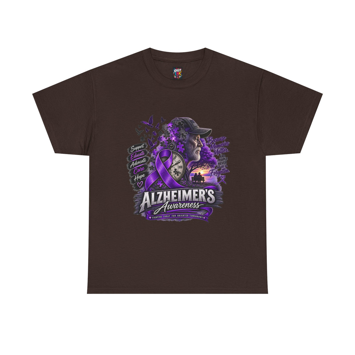 Alzheimer’s Awareness Purple Ribbon T-Shirt