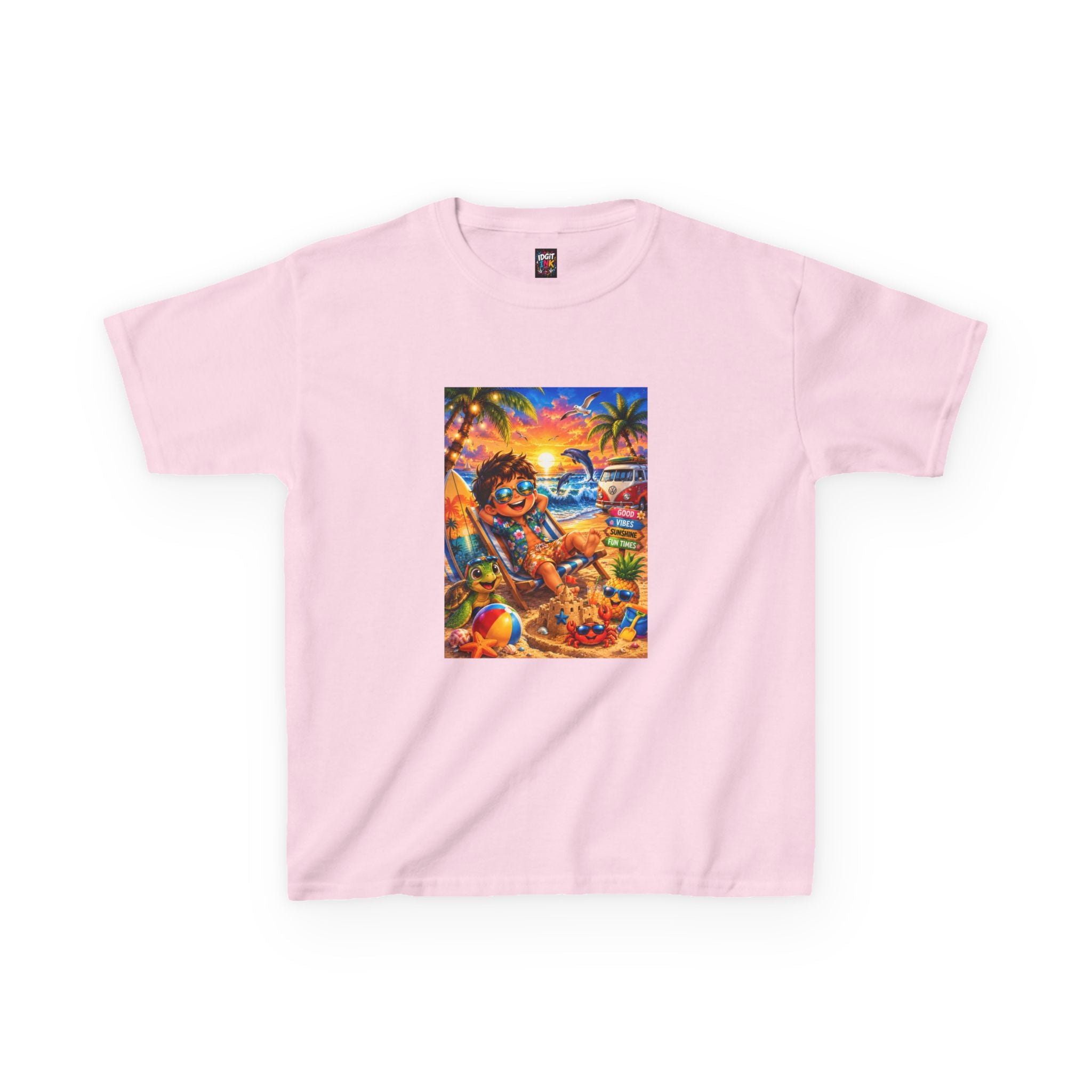 Kids Beach Sunset T-Shirt