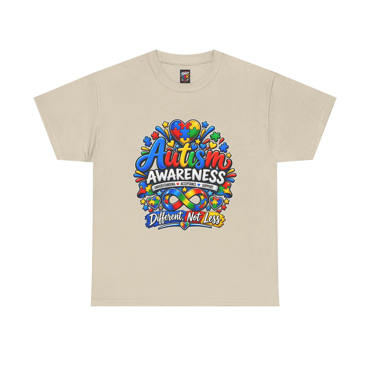 Autism Awareness T-Shirt – “Different, Not Less”