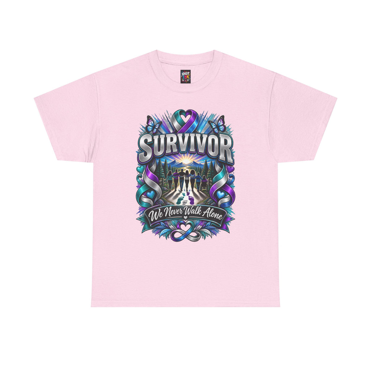 Survivor Support Tee "We Never Walk Alone"