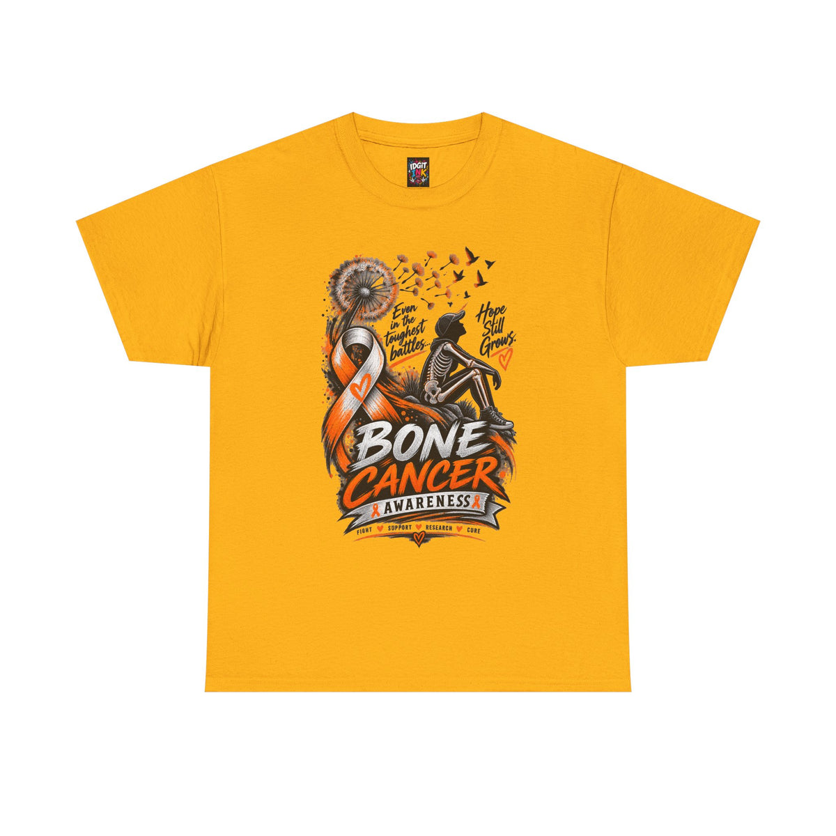 Bone Cancer Awareness Ribbon T-Shirt — Support Survivors & Hope