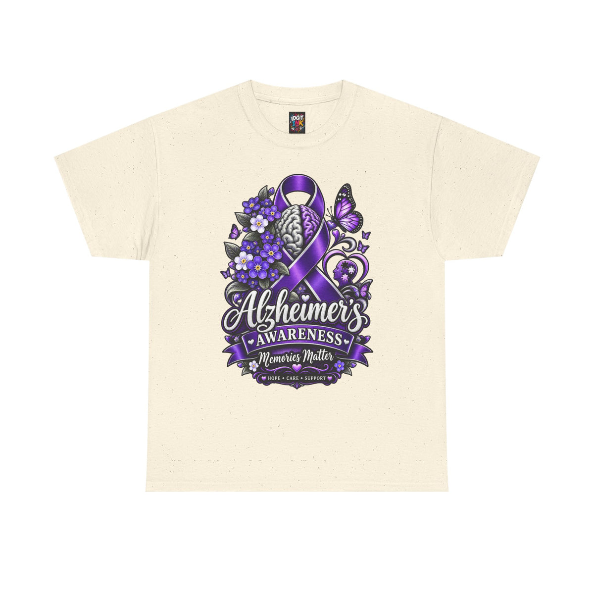 Alzheimer's Awareness Ribbon Purple Memories Matter Support Tee