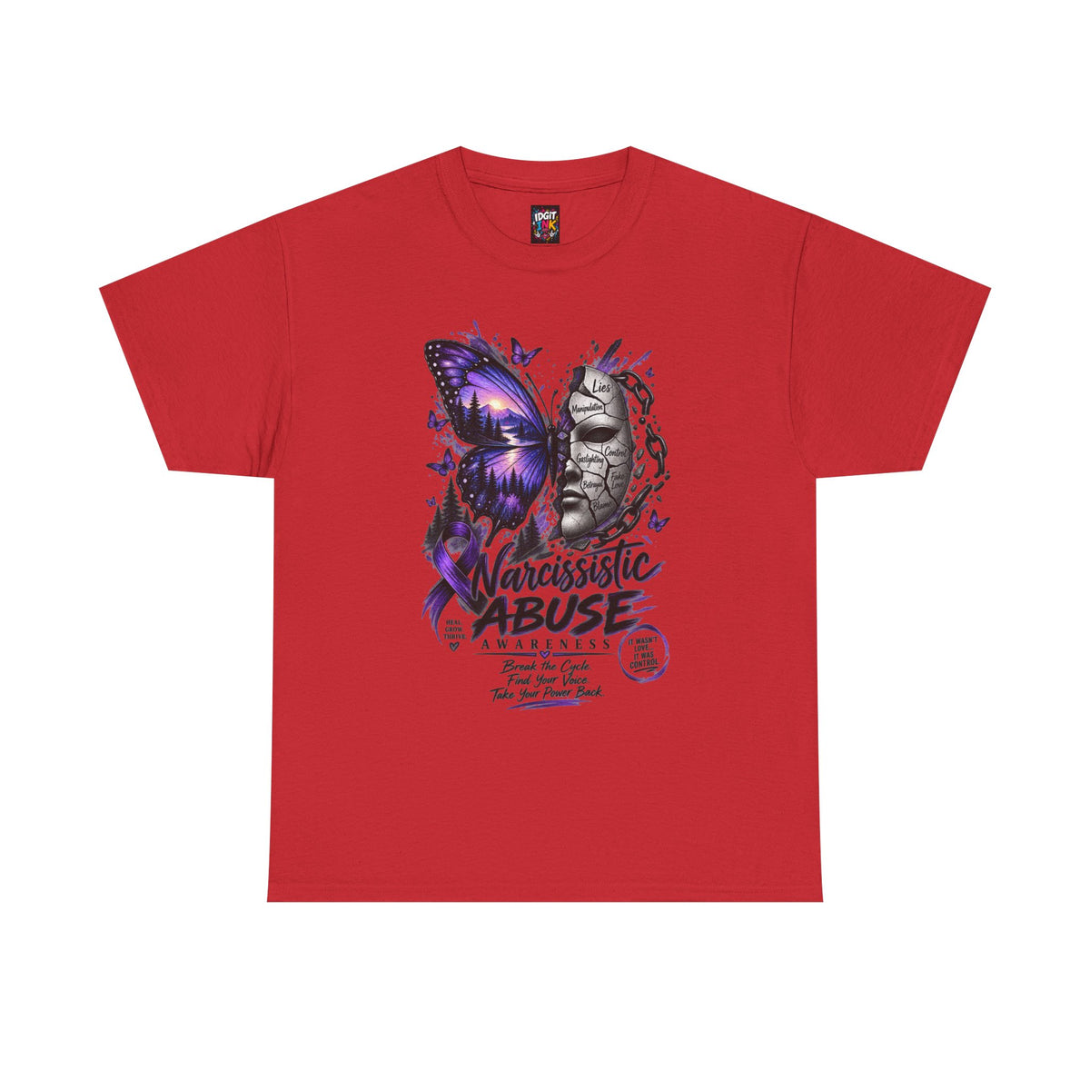 Narcissistic Abuse Awareness Purple Butterfly Support T-Shirt