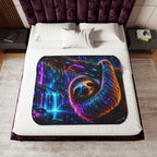 Neon Sloth — Sherpa Fleece Blanket