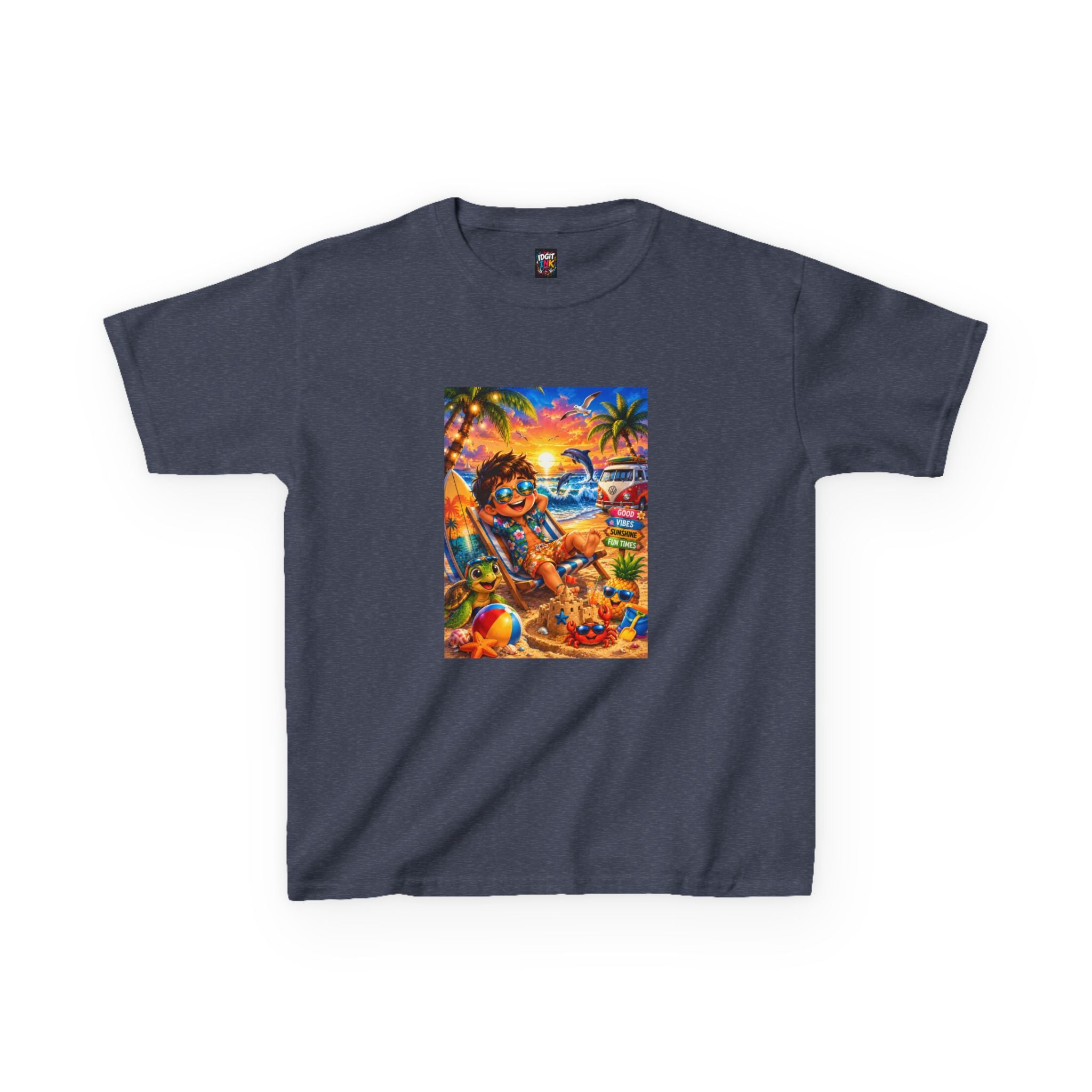 Kids Beach Sunset T-Shirt
