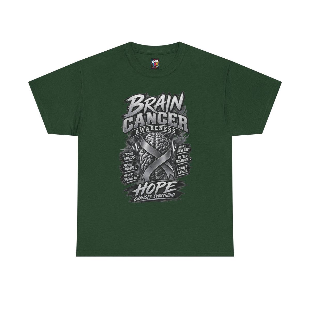 Brain Cancer Awareness T-Shirt – Hope Ribbon Graphic Tee