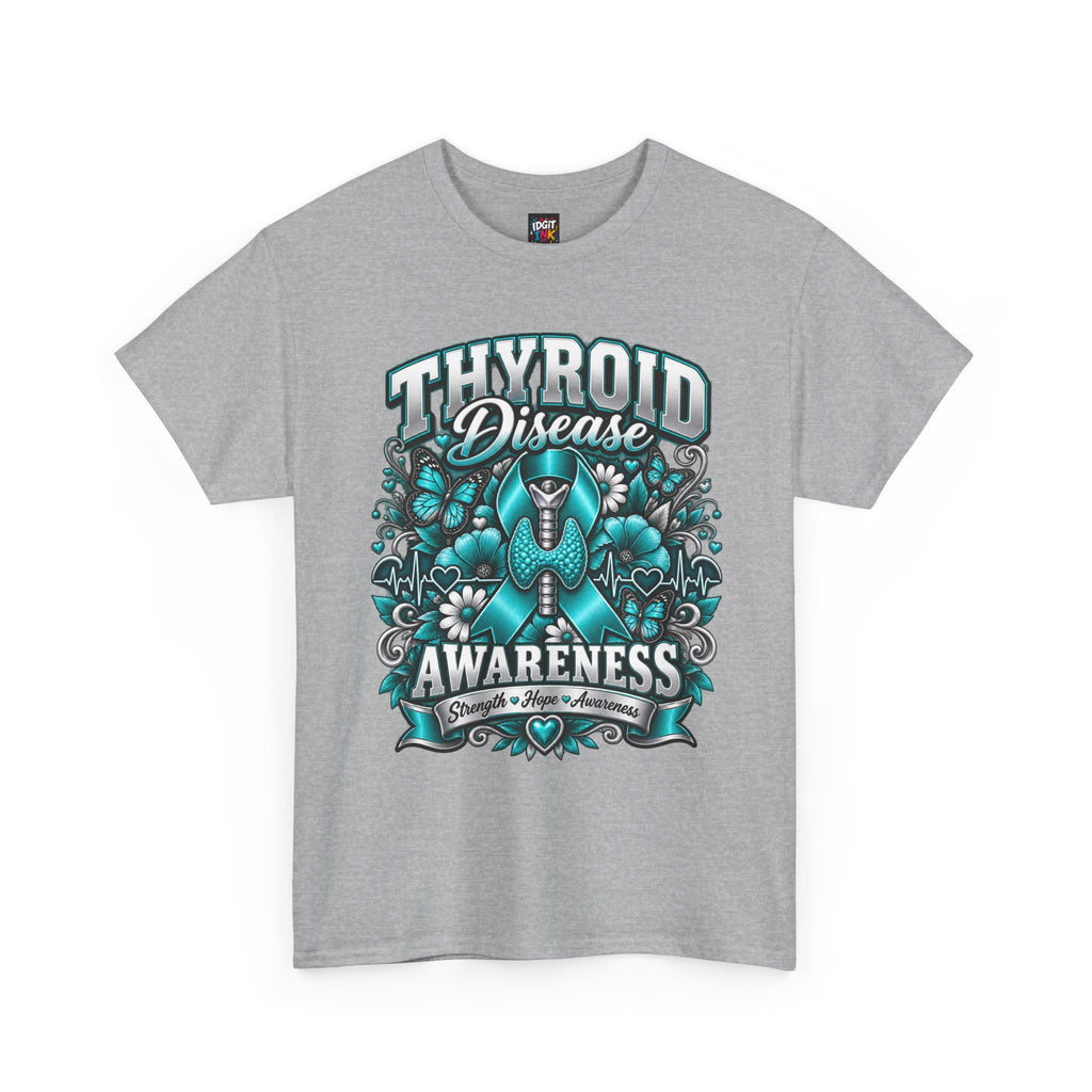 Thyroid Disease  Teal Ribbon Support T-Shirt