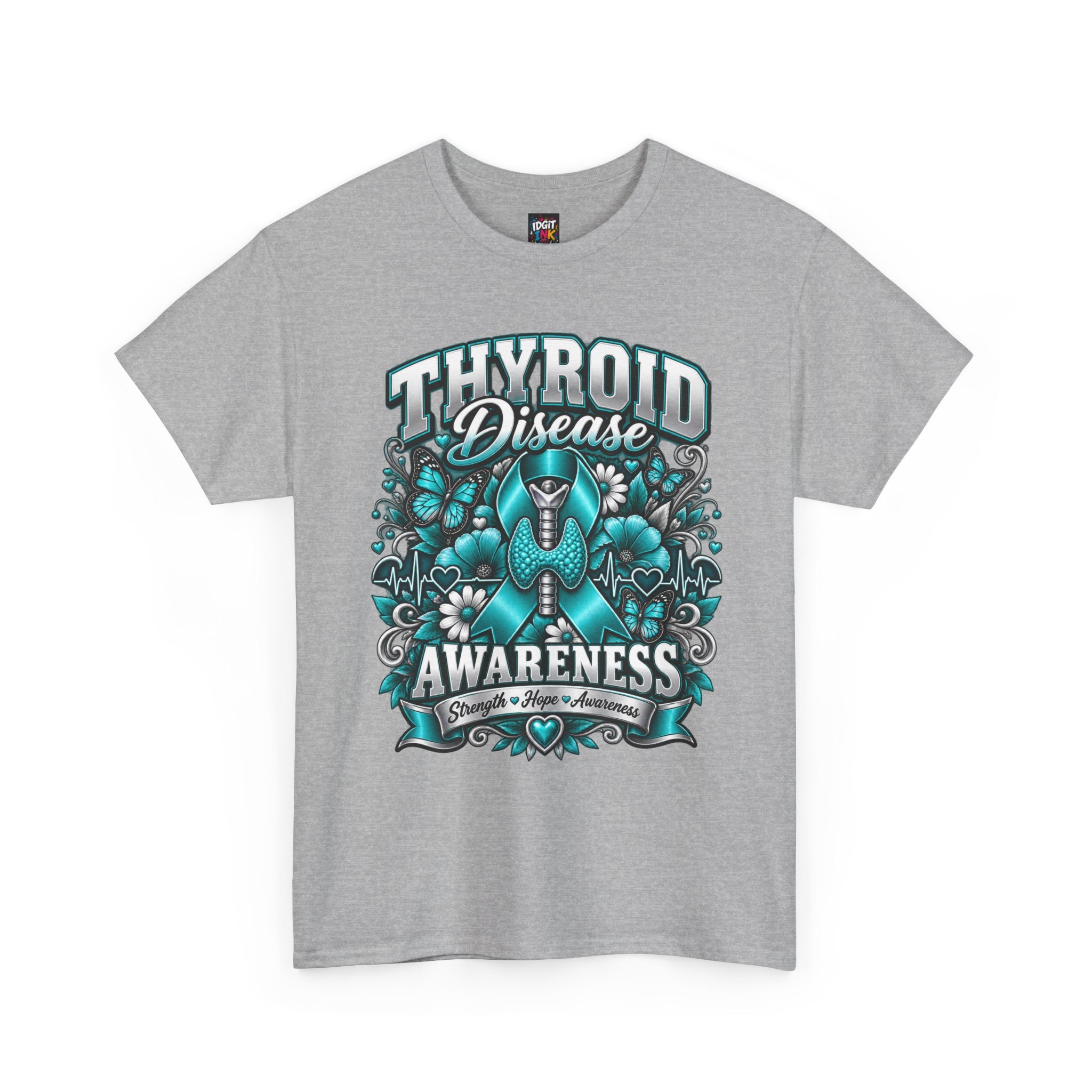 Thyroid Disease  Teal Ribbon Support T-Shirt