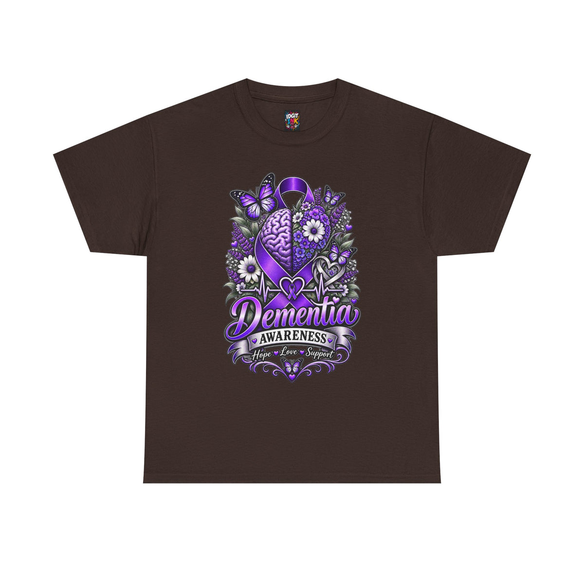 Dementia Awareness Purple Butterfly Support Tee