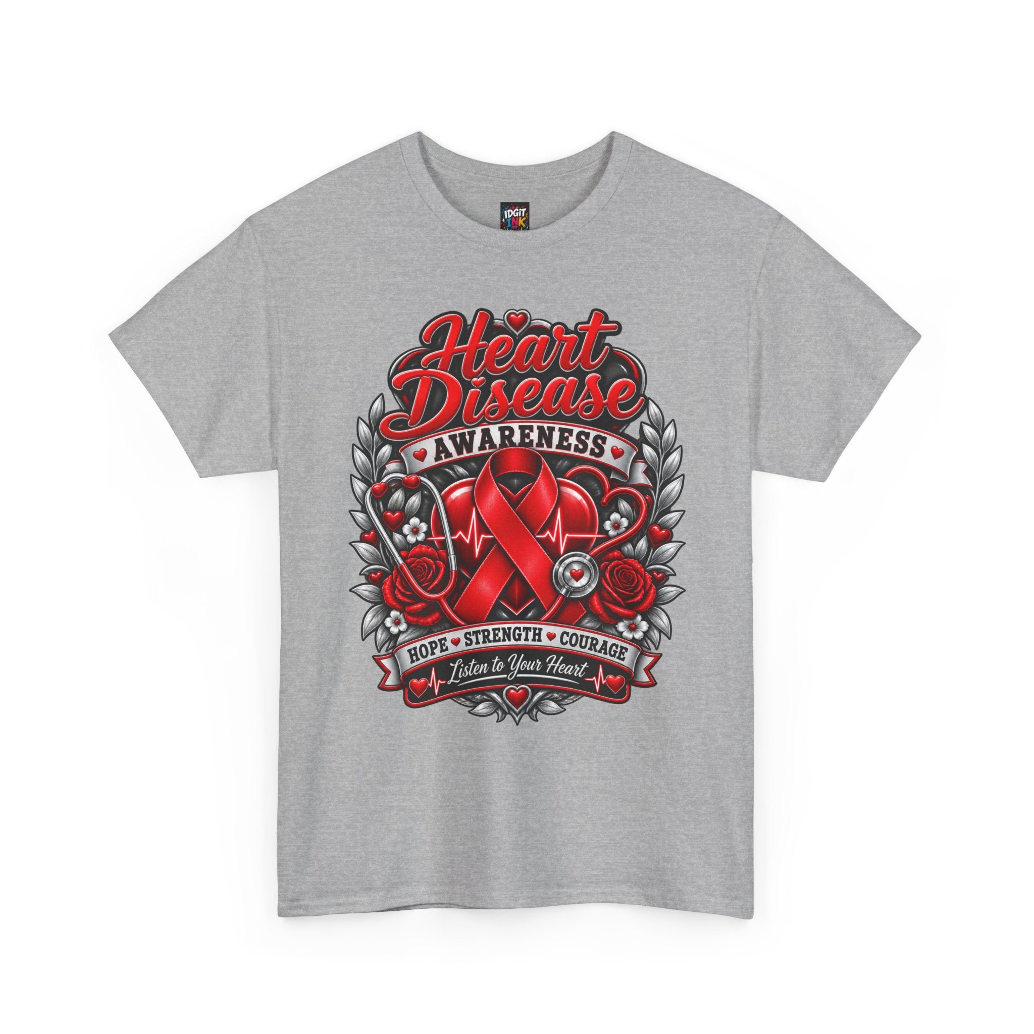 Heart Disease Awareness Hope Strength Courage