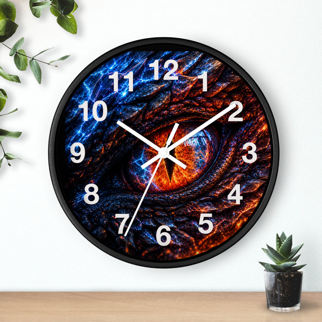 Dragon Eye Wall Clock — Fiery Fantasy  Clock