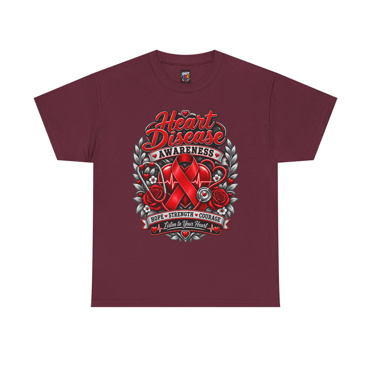 Heart Disease Awareness Hope Strength Courage
