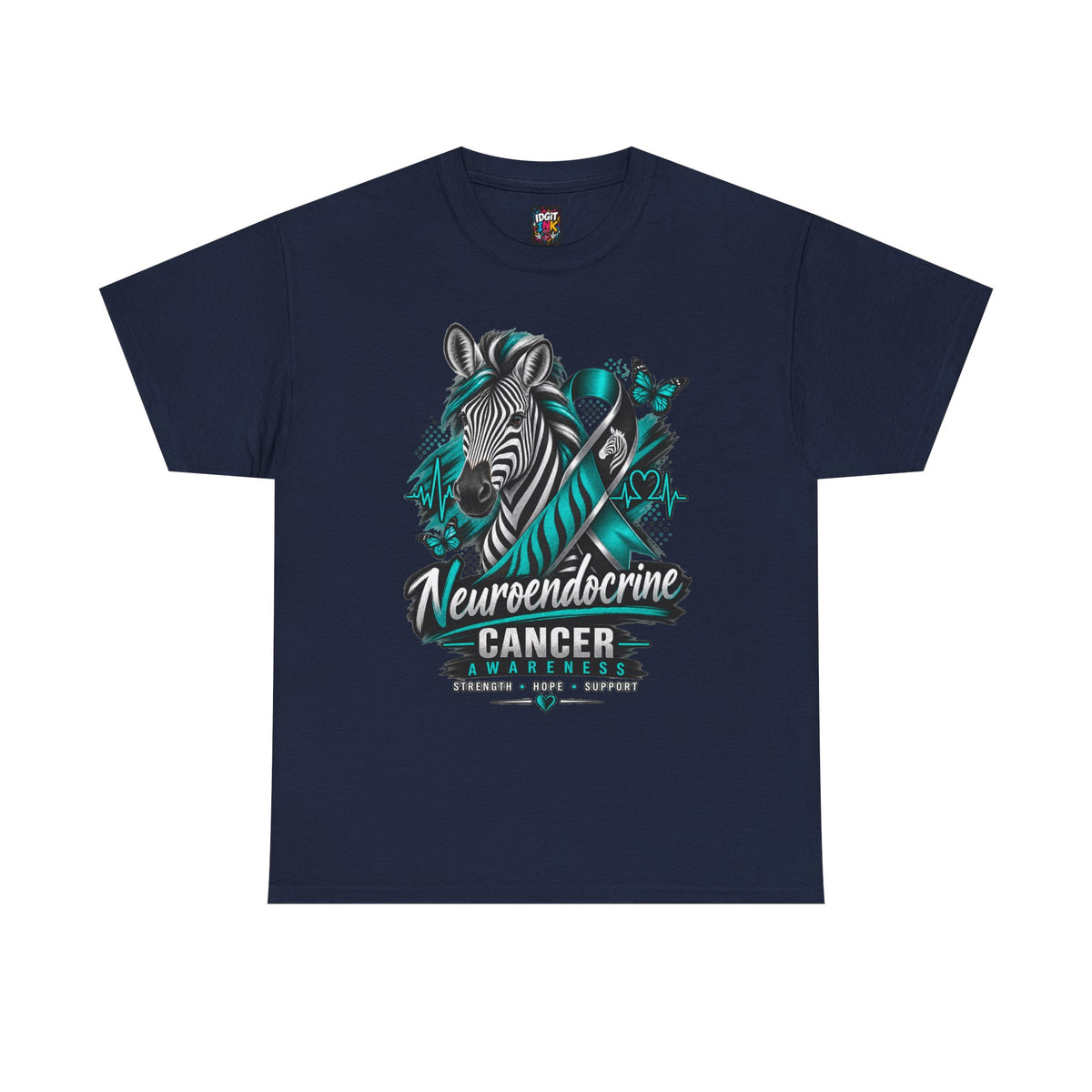 Neuroendocrine Cancer Awareness Zebra Ribbon T-Shirt