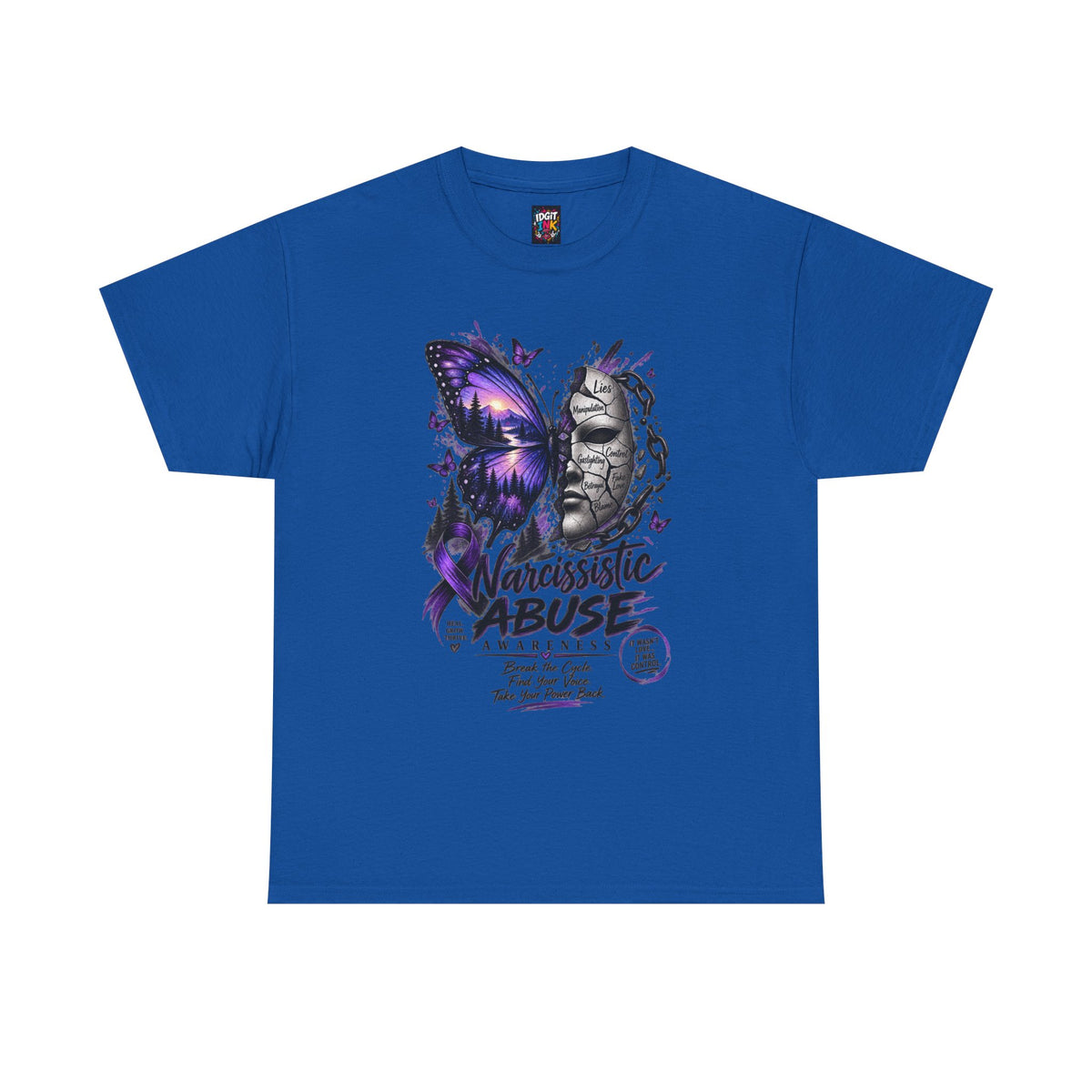 Narcissistic Abuse Awareness Purple Butterfly Support T-Shirt