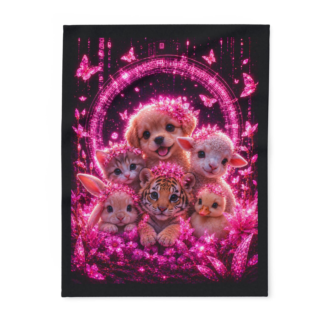 Pink Sparkle Cute Baby Animals