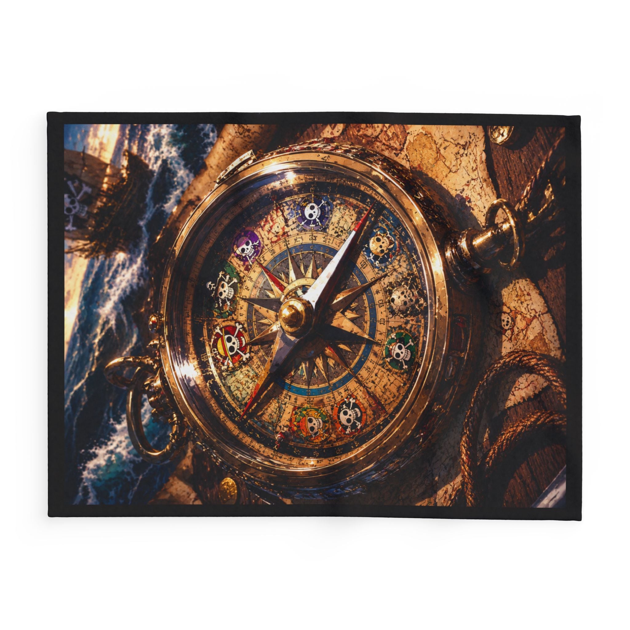 Compass Fleece Blanket