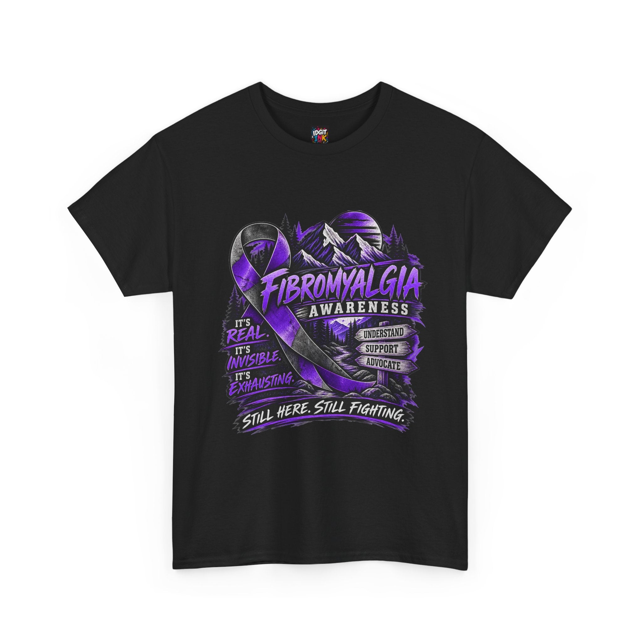 Fibromyalgia Awareness T-Shirt - Still Here Still Fighting
