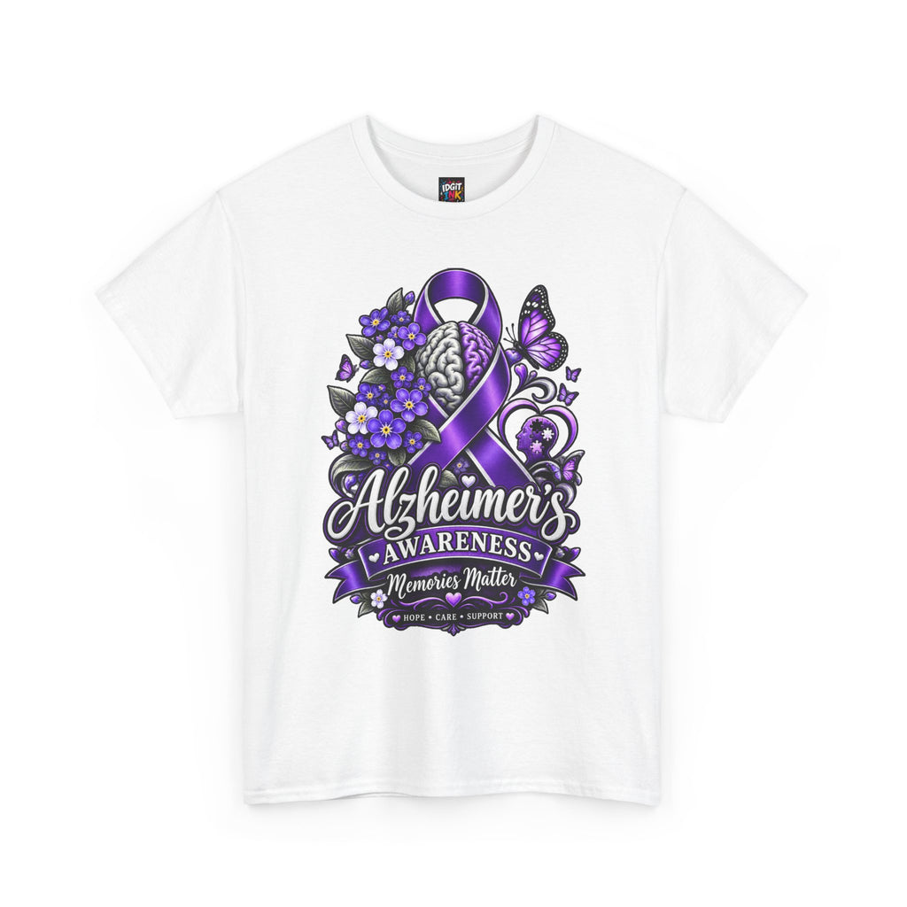 Alzheimer's Awareness Ribbon Purple Memories Matter Support Tee