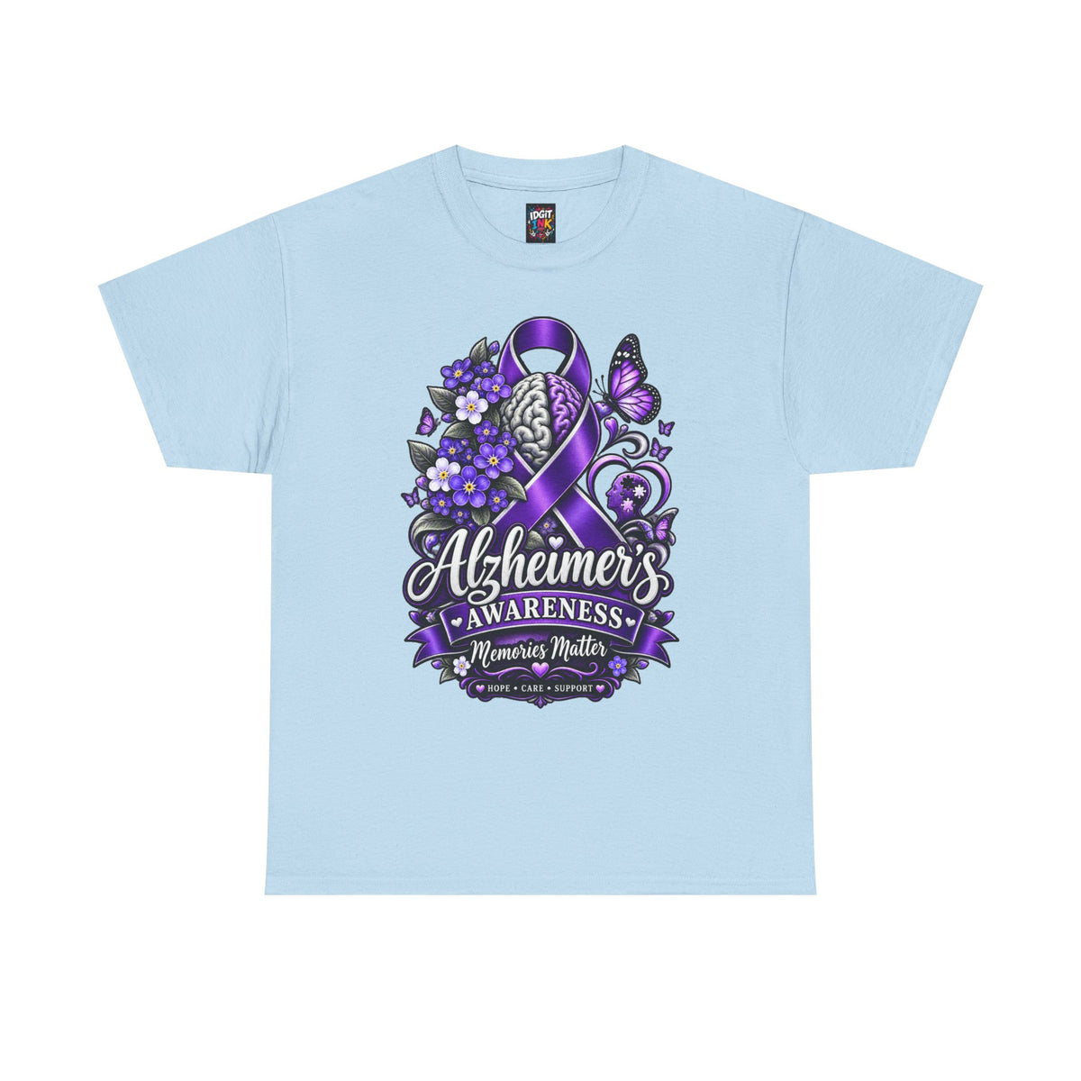 Alzheimer's Awareness Ribbon Purple Memories Matter Support Tee