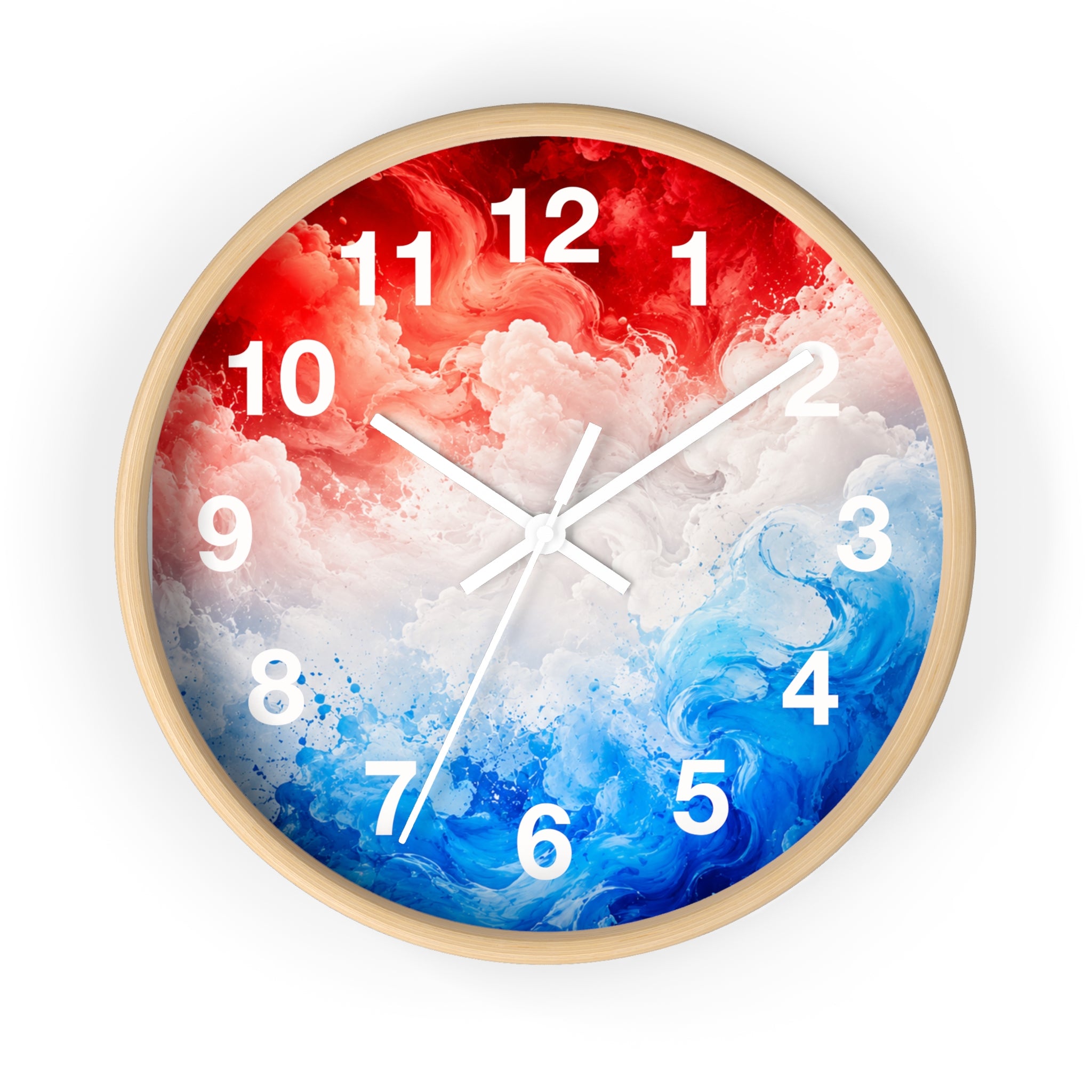 Red and Blue Wall Clock