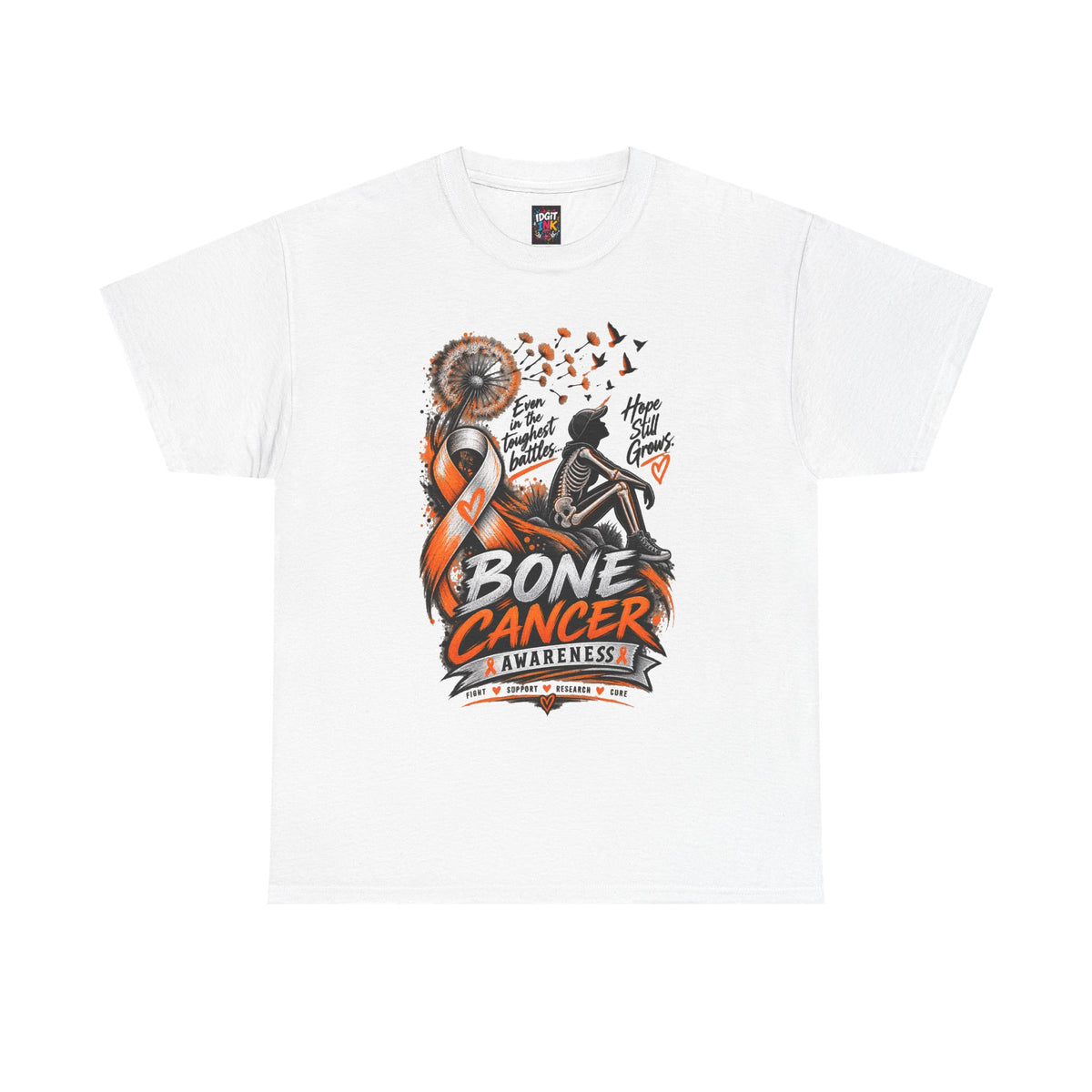 Bone Cancer Awareness Ribbon T-Shirt — Support Survivors & Hope