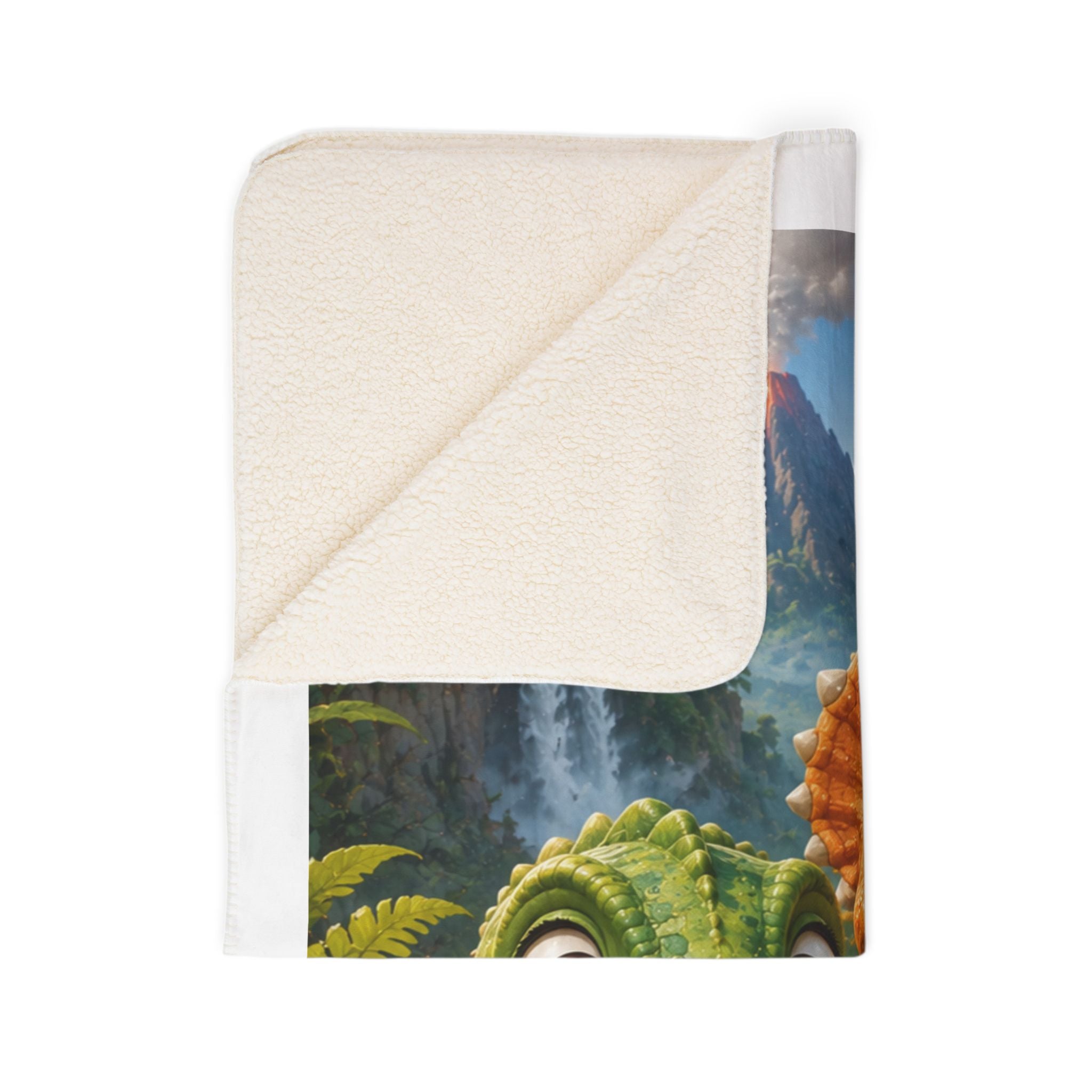 Dinosaur Baby Fleece Sherpa Blanket — Cozy Kids Dino Throw