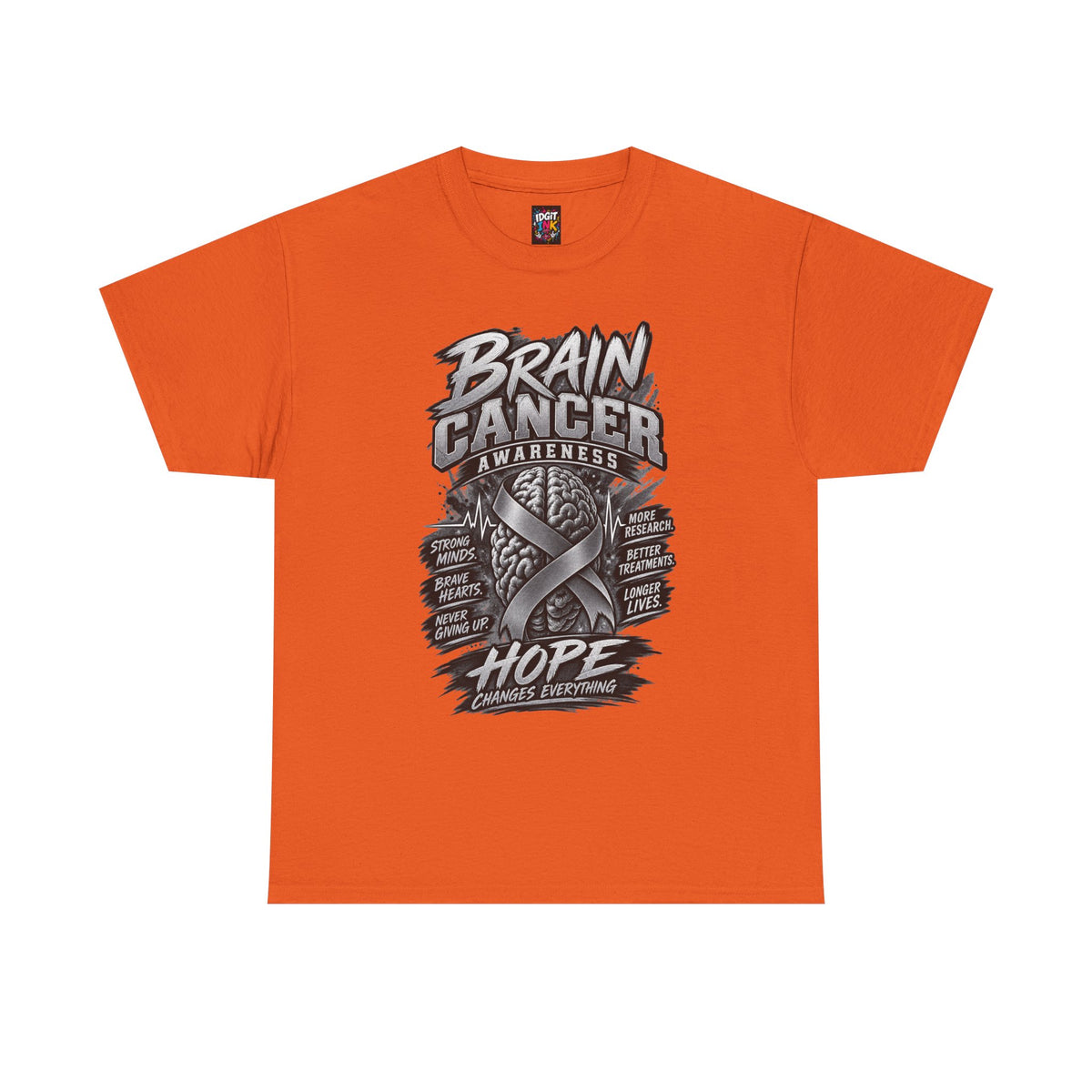 Brain Cancer Awareness T-Shirt – Hope Ribbon Graphic Tee