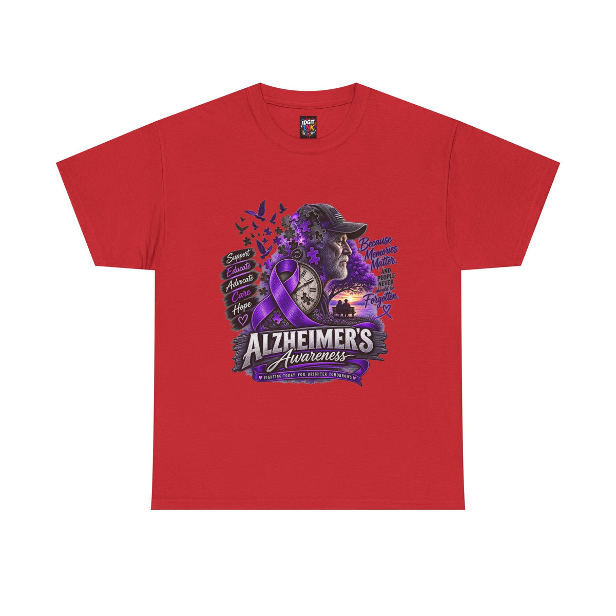 Alzheimer’s Awareness Purple Ribbon T-Shirt