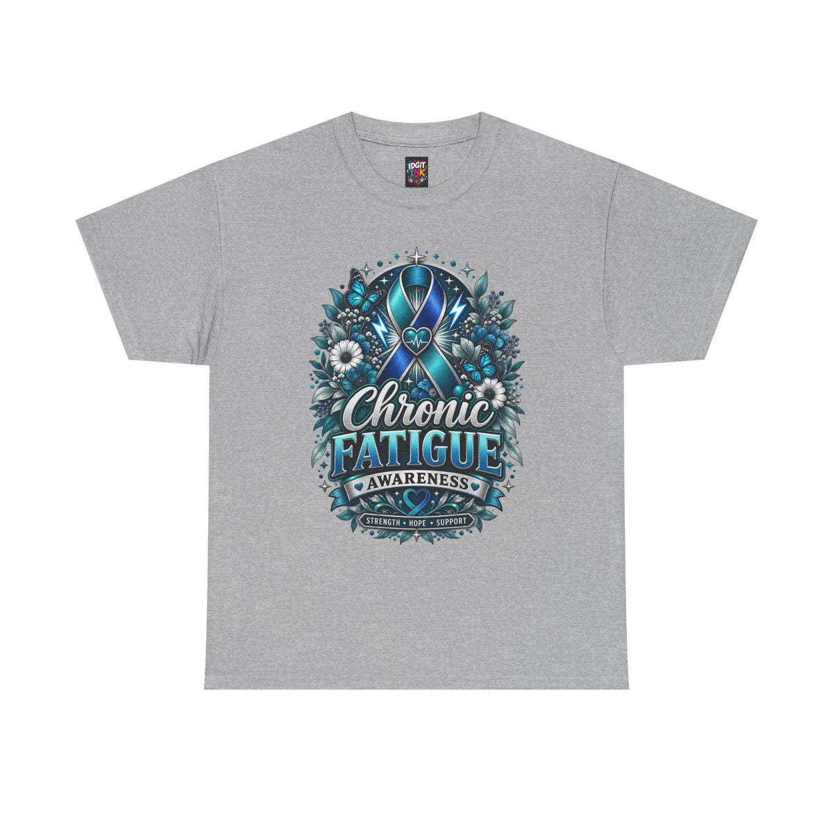 Chronic Fatigue Awareness Tee Blue Ribbon Support