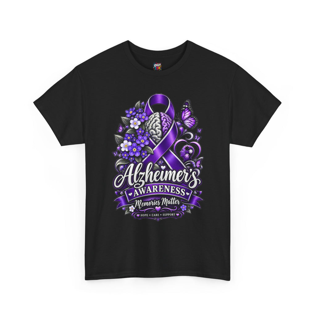 Alzheimer's Awareness Ribbon Purple Memories Matter Support Tee