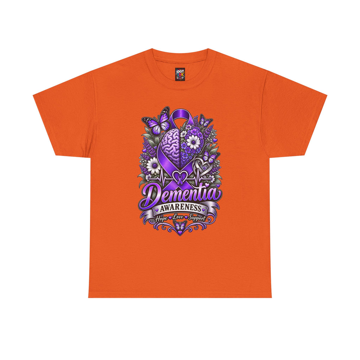 Dementia Awareness Purple Butterfly Support Tee