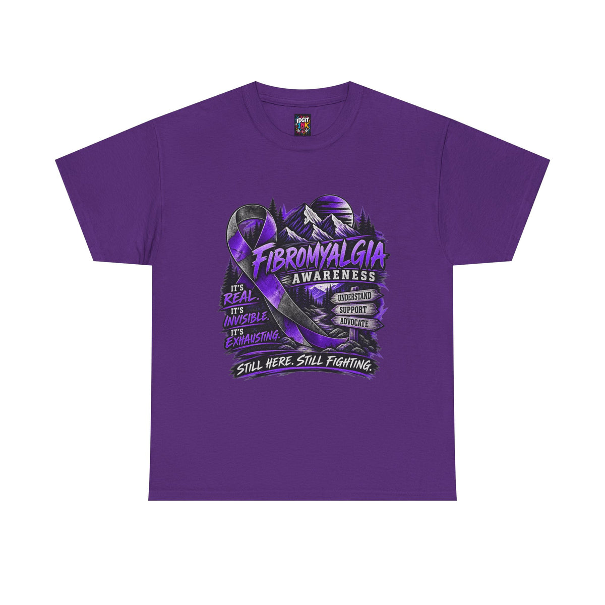 Fibromyalgia Awareness T-Shirt - Still Here Still Fighting