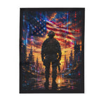 Veteran American Flag — Cozy Fleece Blanket