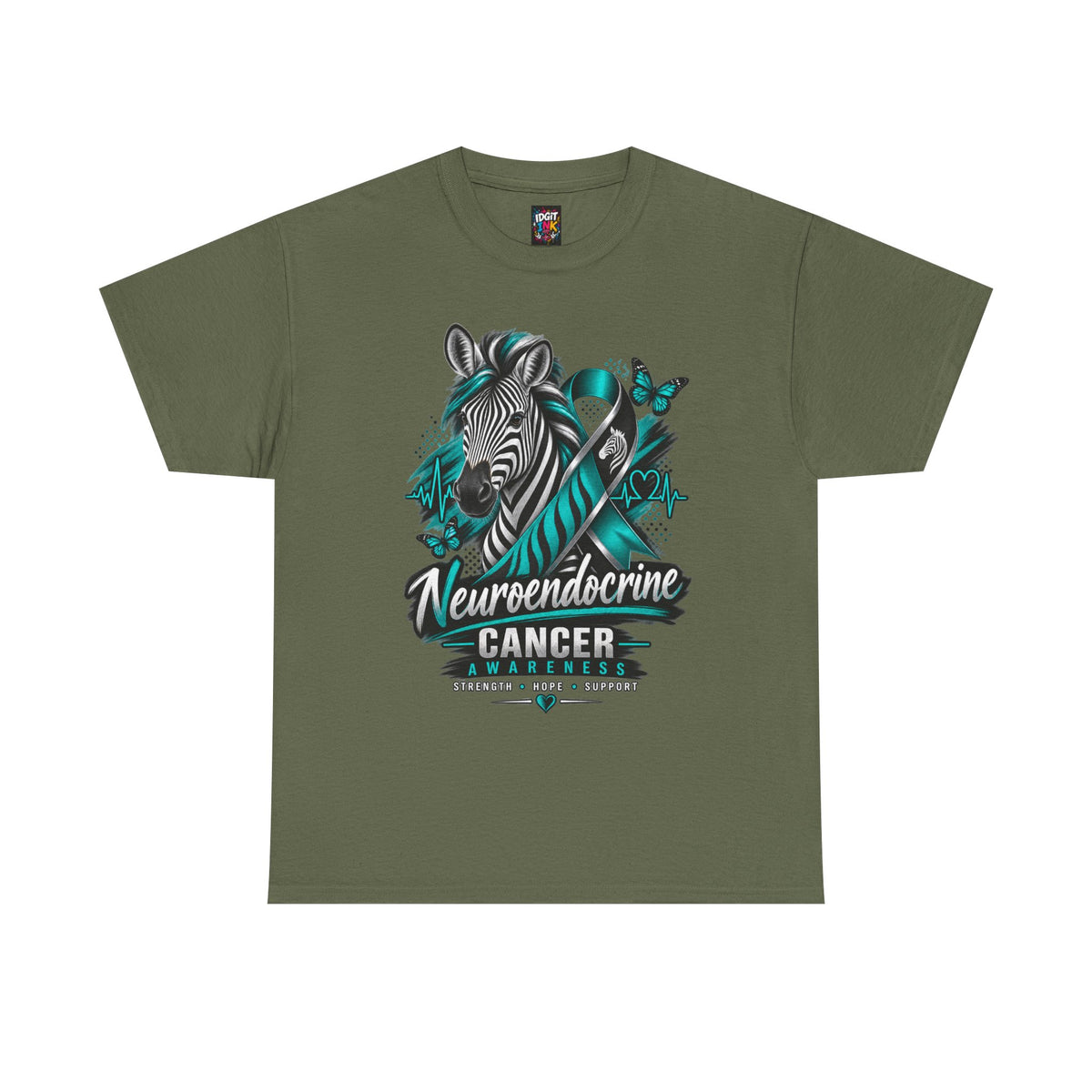Neuroendocrine Cancer Awareness Zebra Ribbon T-Shirt