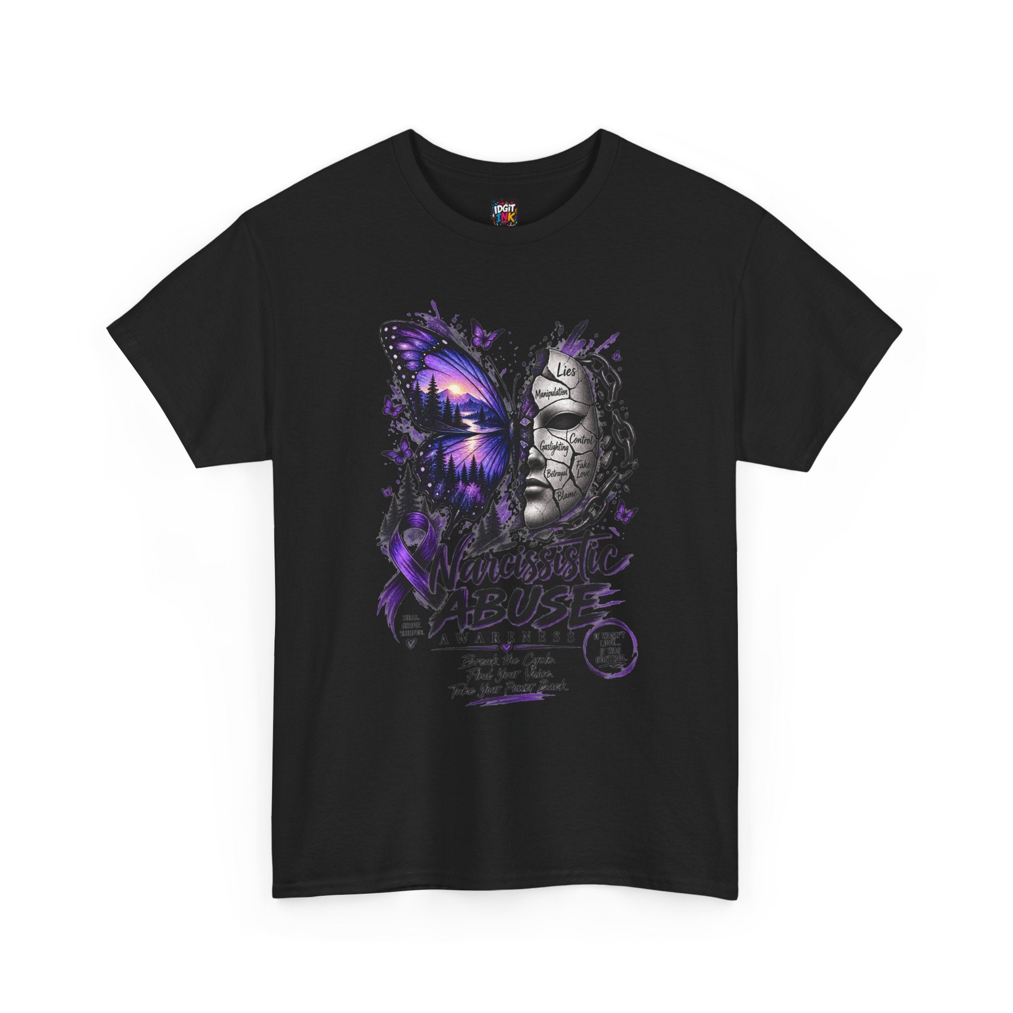 Narcissistic Abuse Awareness Purple Butterfly Support T-Shirt