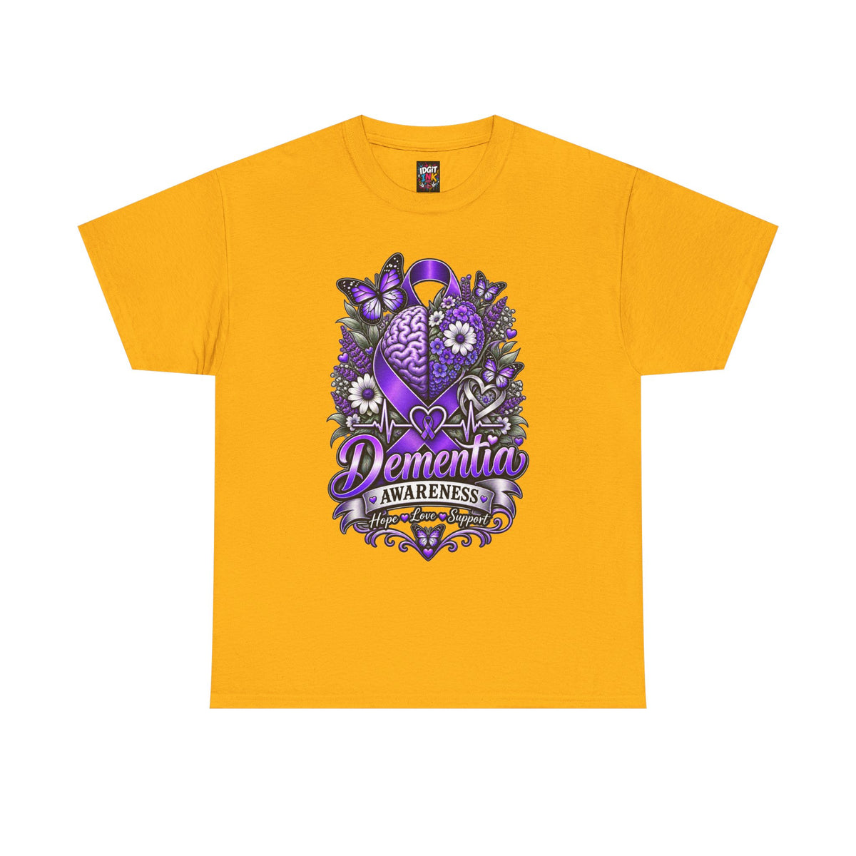 Dementia Awareness Purple Butterfly Support Tee