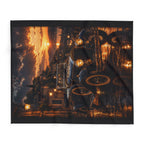 Vintage Car Sunset Fleece Blanket — Cozy Fleece Blanket