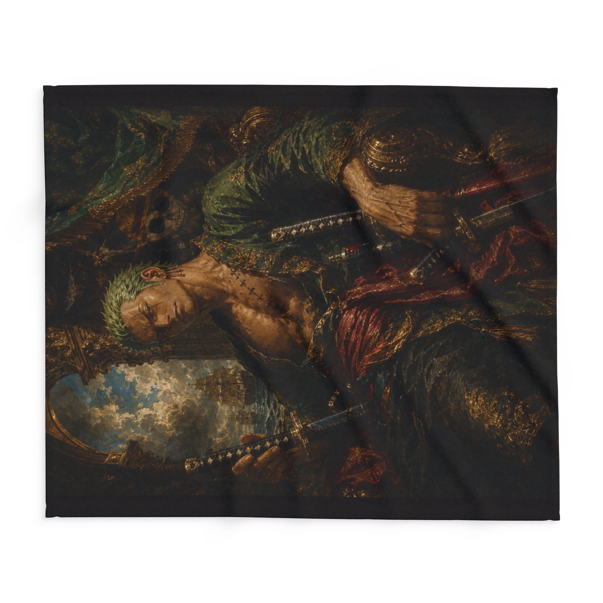 Pirate Captain Art Fleece Blanket