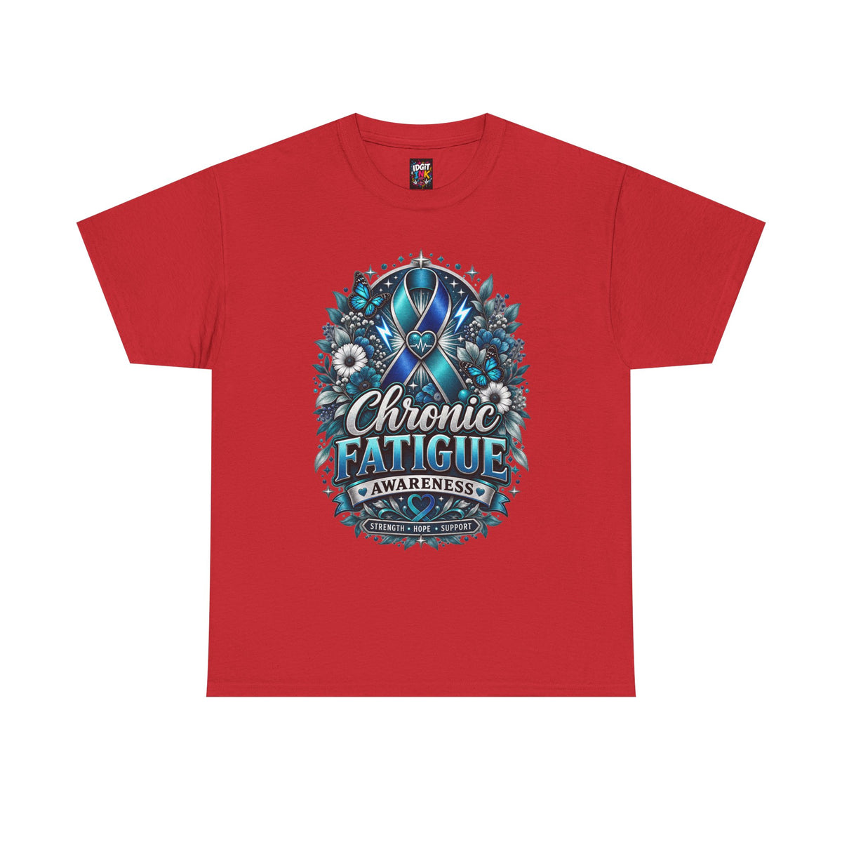 Chronic Fatigue Awareness Tee Blue Ribbon Support