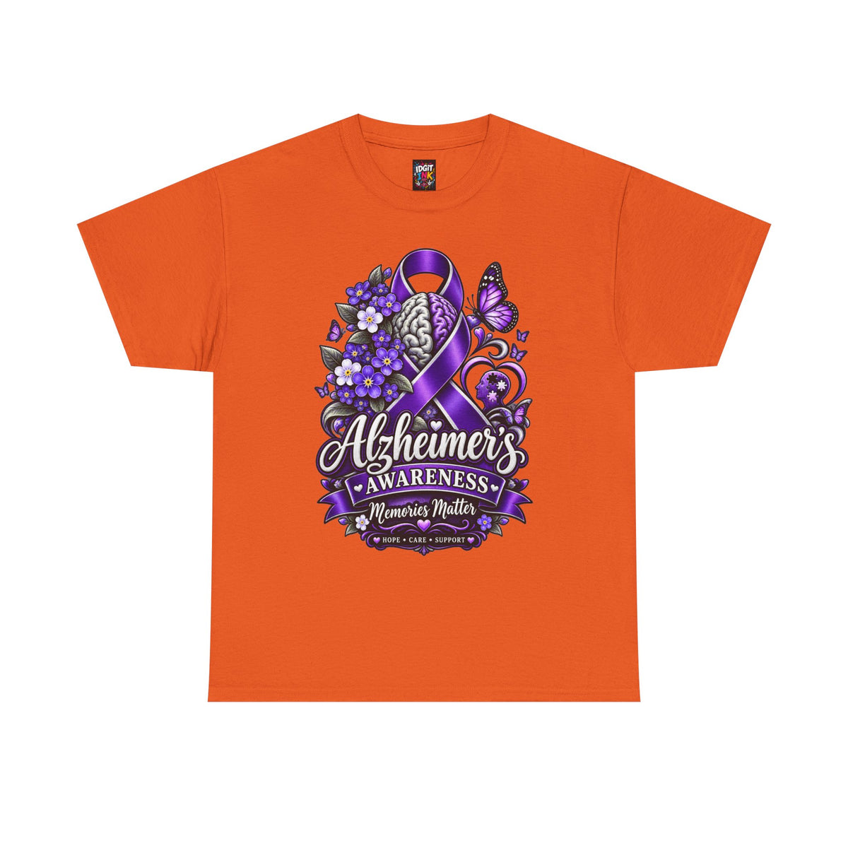 Alzheimer's Awareness Ribbon Purple Memories Matter Support Tee