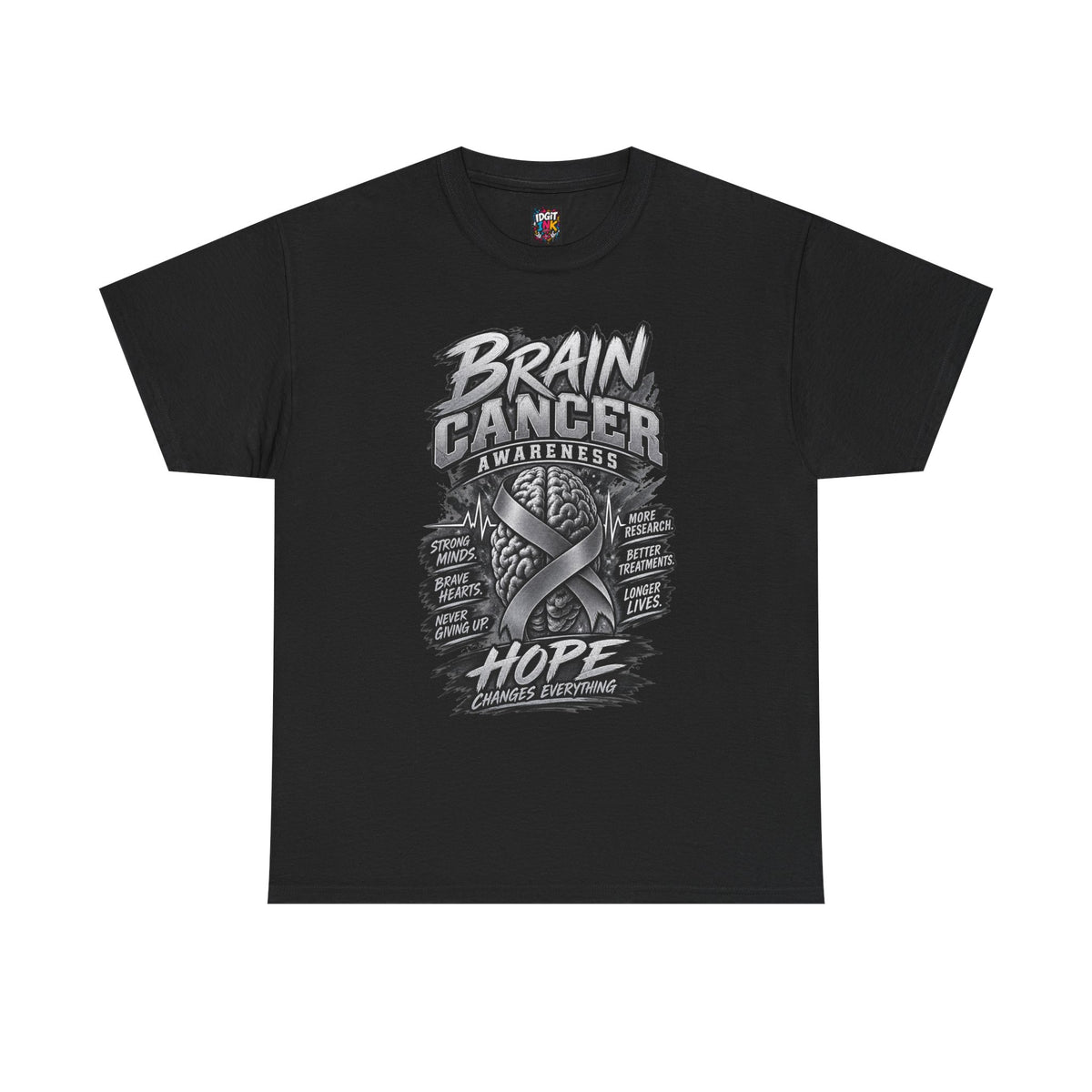 Brain Cancer Awareness T-Shirt – Hope Ribbon Graphic Tee