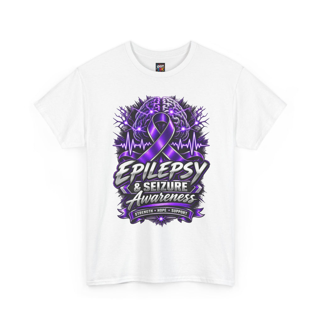 Epilepsy & Seizure Awareness  Purple Ribbon Support Tee