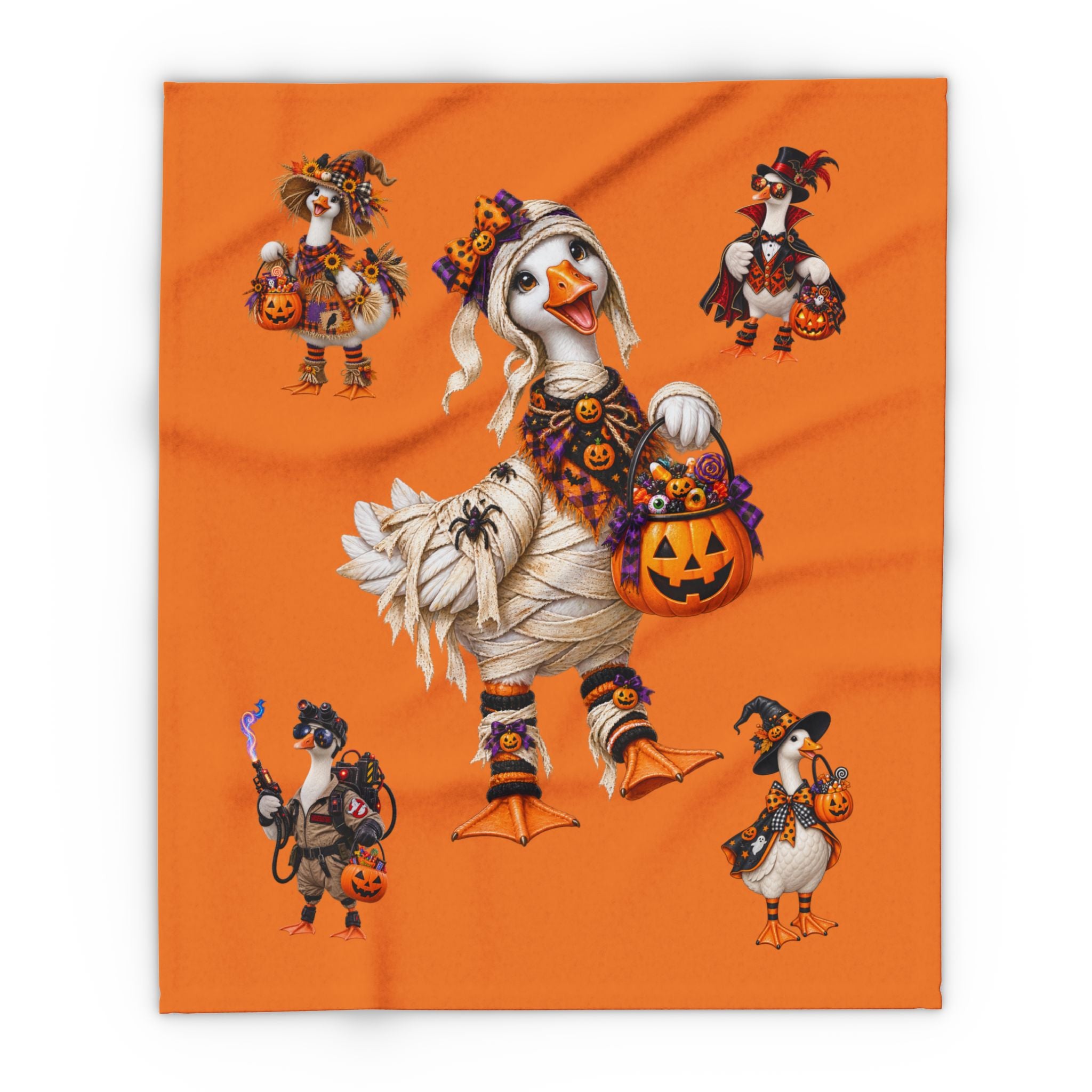 Halloween Goose Fleece Blanket