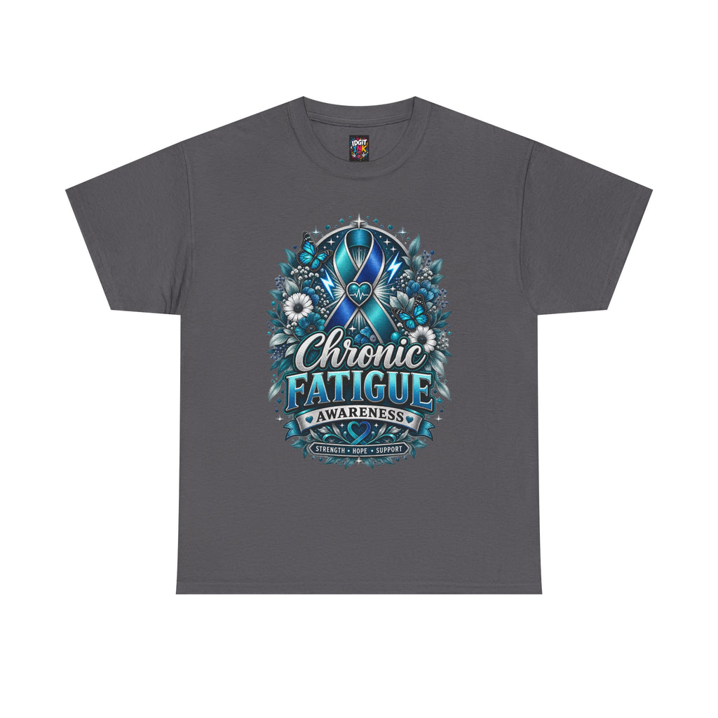 Chronic Fatigue Awareness Tee Blue Ribbon Support