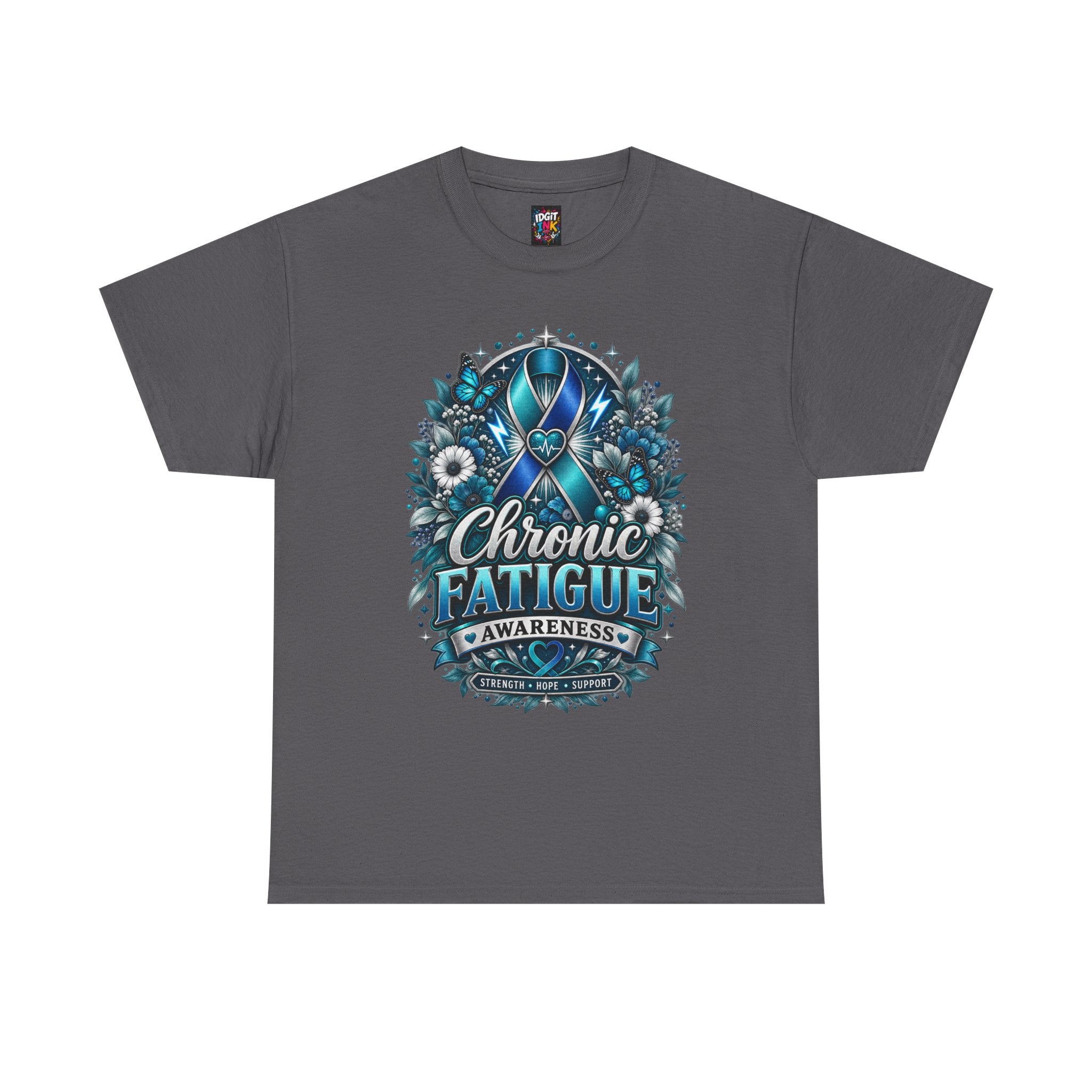 Chronic Fatigue Awareness Tee Blue Ribbon Support