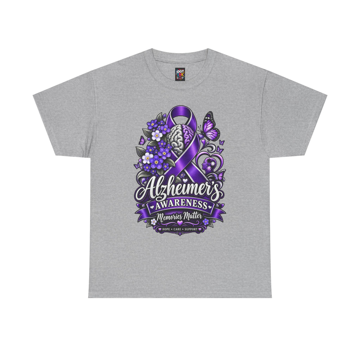 Alzheimer's Awareness Ribbon Purple Memories Matter Support Tee