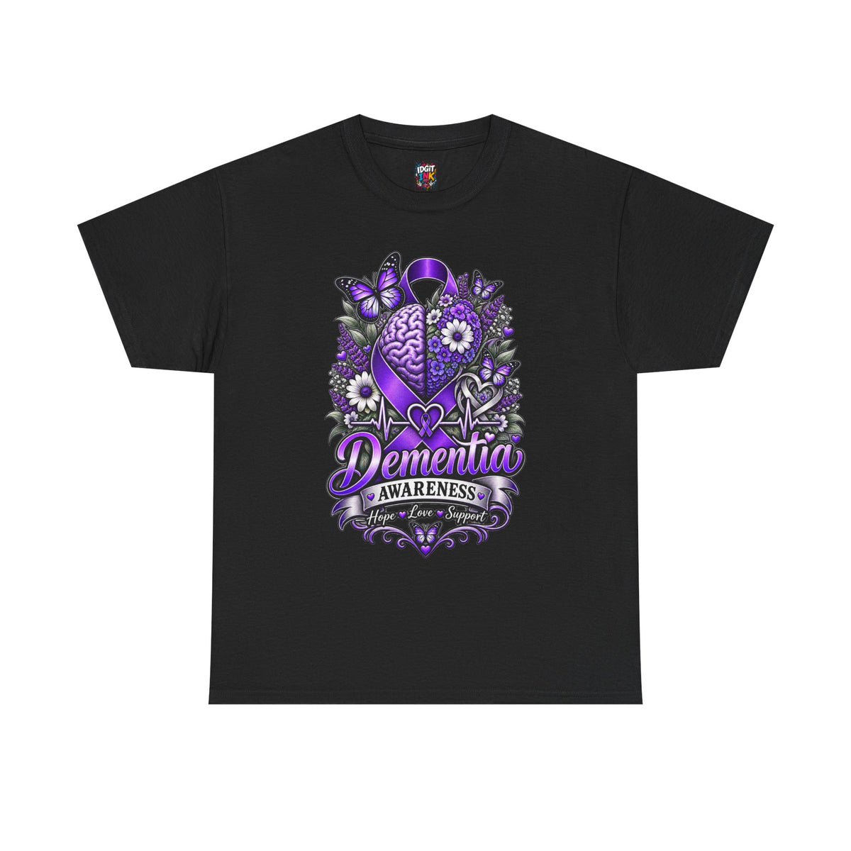 Dementia Awareness Purple Butterfly Support Tee