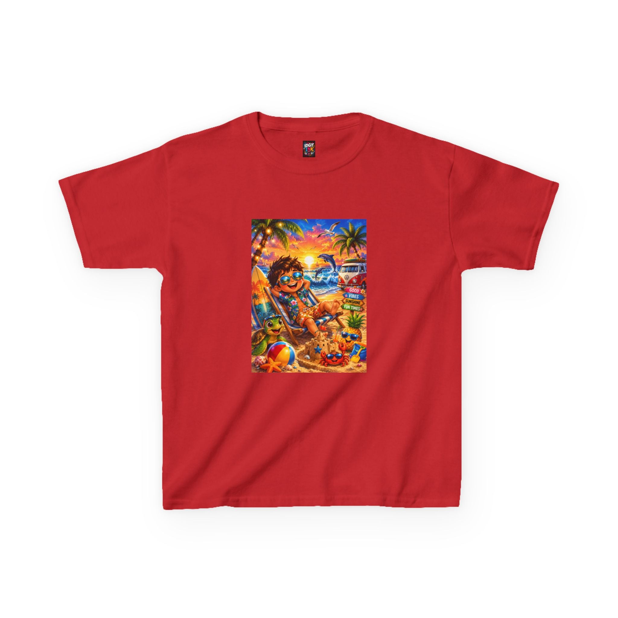 Kids Beach Sunset T-Shirt
