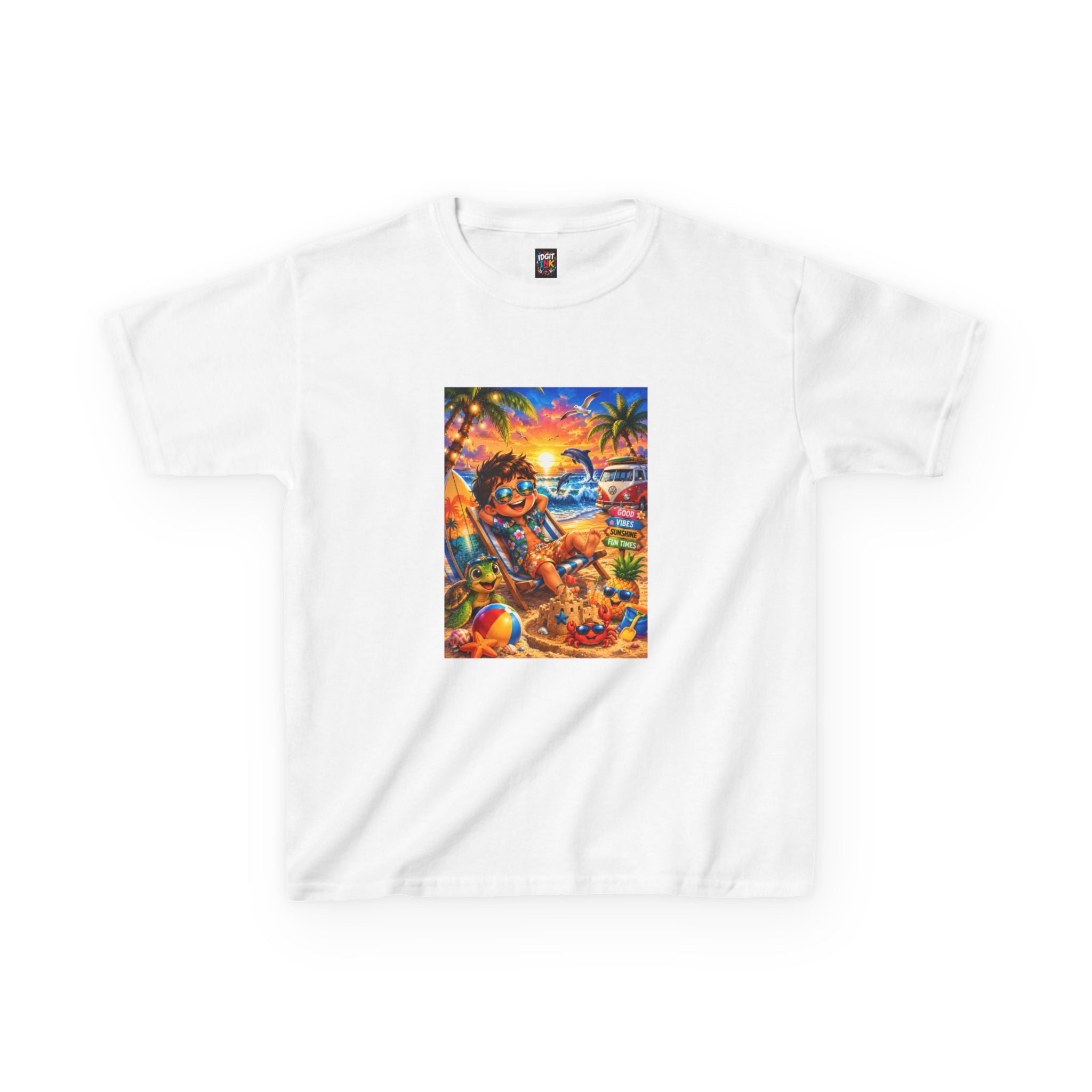 Kids Beach Sunset T-Shirt